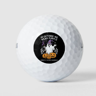 In October We Wear Purple Domestic Violence Ghost Golf Balls