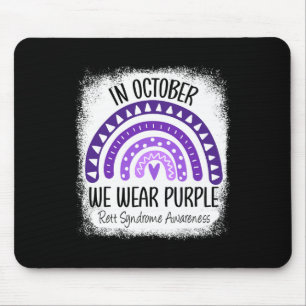 In October We Wear Purple Rett Syndrome Awareness  Mouse Mat