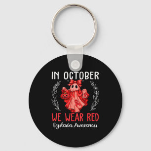 In October We Wear Red Dyslexia Awareness Month  Key Ring