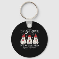 In October We Wear Red Ghost Teacher Dyslexia Awar