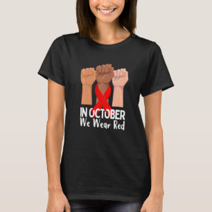 In October We Wear Red Ribbon Week 2022 Drug Free T-Shirt