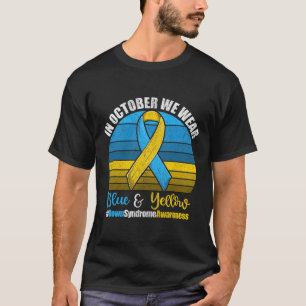 In October We Wear Yellow And Blue T-Shirt