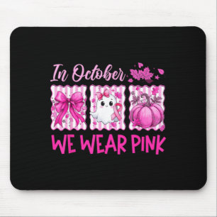 in October Wear nk Ribbon Ghost Breast Cancer Mouse Mat