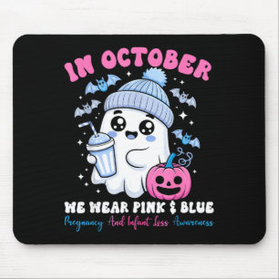 In october wear pink and blue infant loss mouse mat