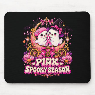 In october wear pink ghost witch breast cancer mouse mat