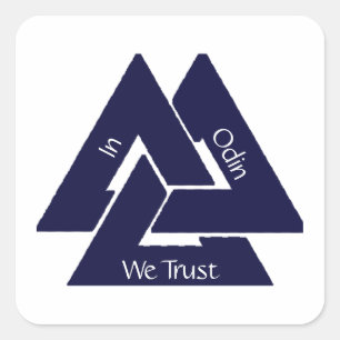 In Odin We Trust Valknut Square Sticker