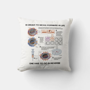 In Order To Move Forward In Life Go Reverse Humour Cushion