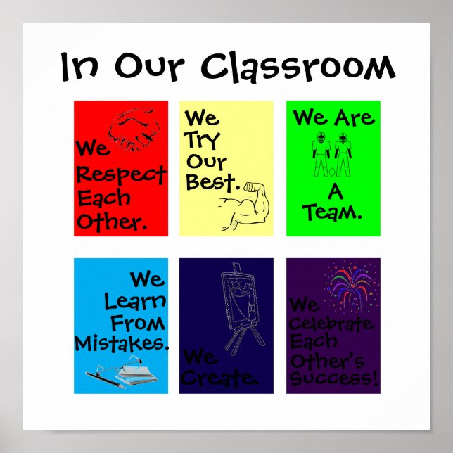 "In Our Classroom" motivational poster (Front)