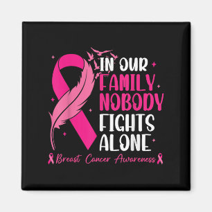 In Our Family Nobody Fights Alone - Breast Cancer Magnet