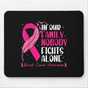 In Our Family Nobody Fights Alone - Breast Cancer Mouse Mat