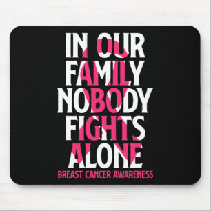 In Our Family Nobody Fights Alone - Breast Cancer Mouse Mat