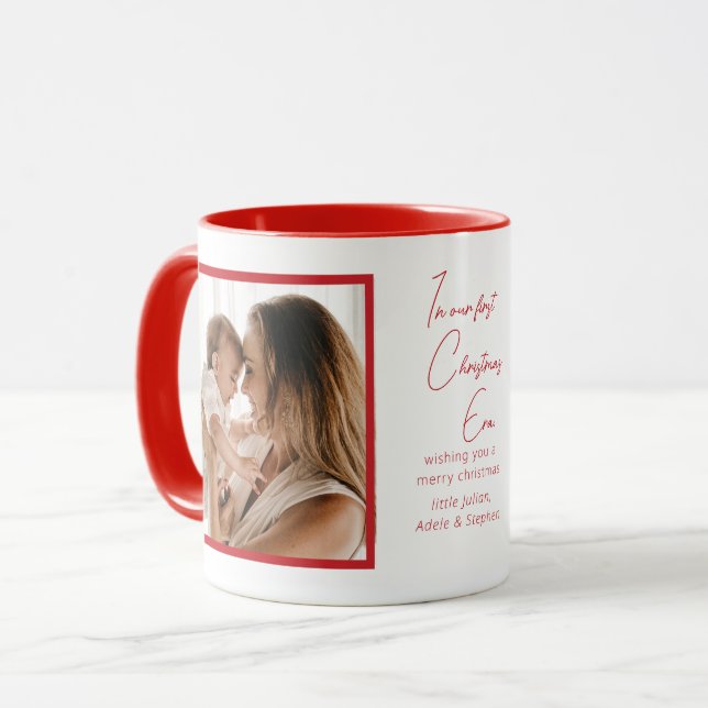 In Our First Christmas Era Holiday New Baby Gift Mug (Front Left)