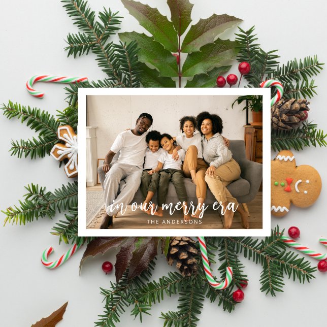 In Our Merry Era Photo Funny Christmas Holiday Card (Creator Uploaded)