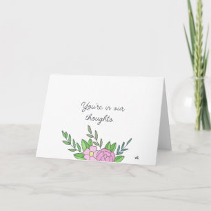 In Our Thoughts Flowers 1 Card