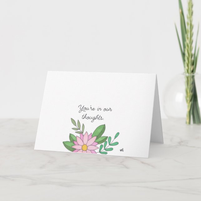 In Our Thoughts Flowers 2 Card (Front)