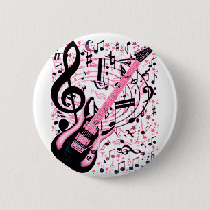 In Pink,Rock & Roll_ 6 Cm Round Badge