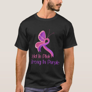 In Pink Strong Purple Violence Breast Cancer Aware T-Shirt