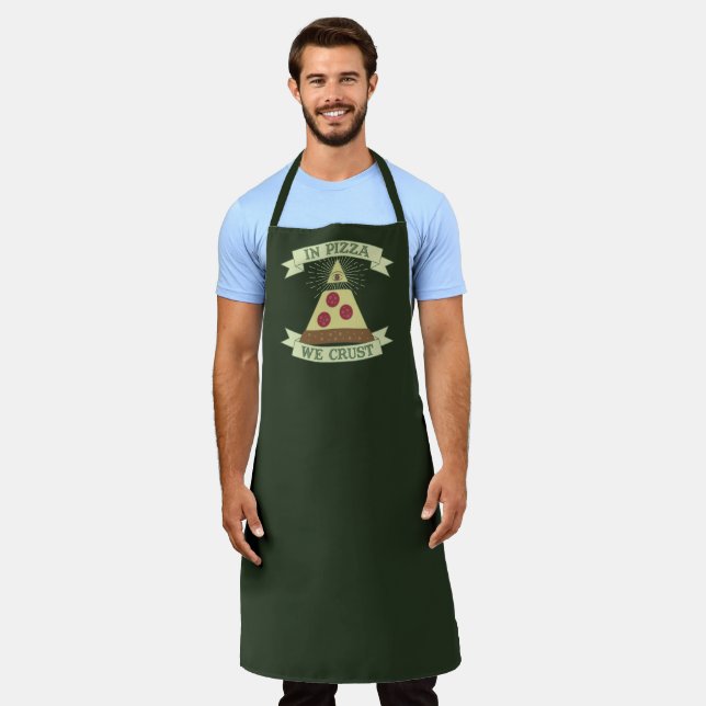 In Pizza We Crust - Funny Providence Eye Parody Apron (Worn)