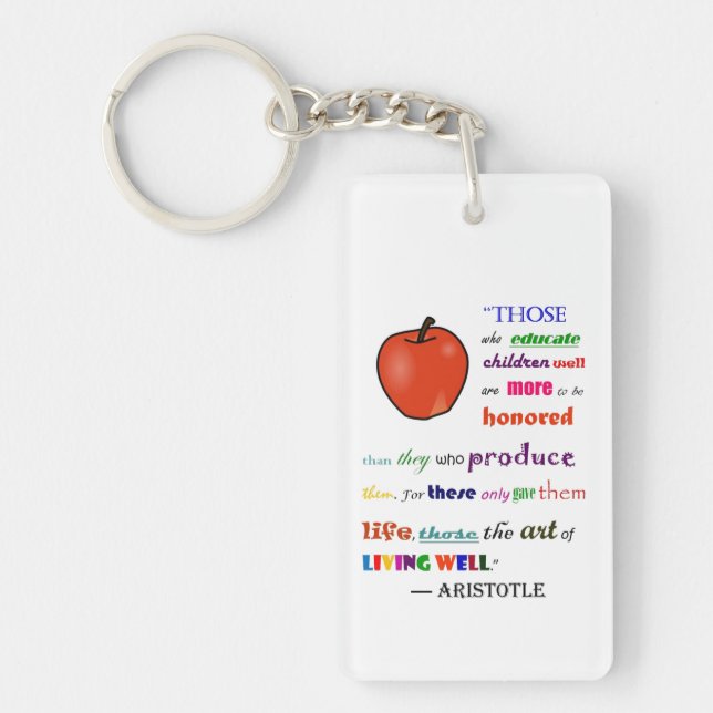 In Praise of Teachers Key Ring (Front)