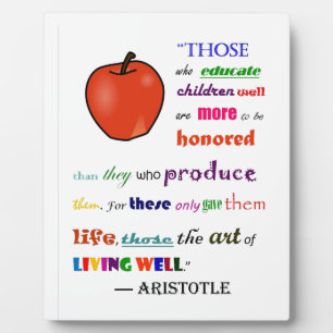 In Praise of Teachers Plaque