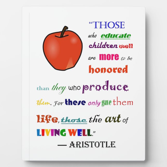 In Praise of Teachers Plaque (Front)