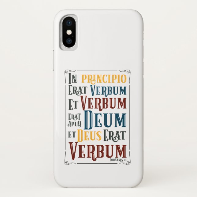 In Principio Erat Verbum Latin Bible Verse Case-Mate iPhone Case (Back)