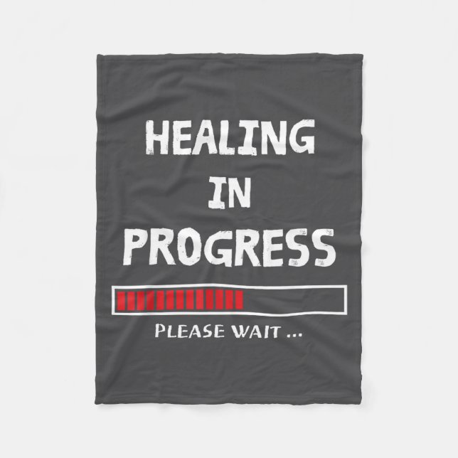 In Progress Loading Funny Sarcastic Sarcasm Quote  Fleece Blanket (Front)