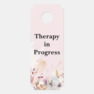 In Progress Therapist Office Door Sign Hanger