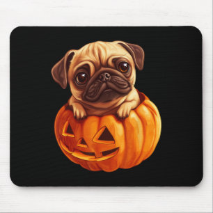 In Pumpkin Halloween Pugkin Cute Pug Halloween Mouse Mat