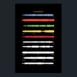 In Rainbows Soundwave Art Poster<br><div class="desc">Soundwave created from the songs on the album In Rainbows by Radiohead. Soundwave Art™ turns any sound into beautiful artwork!</div>