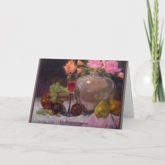 "In Remembrance" folded greeting card