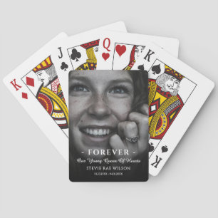 In Remembrance Memorial Girl Child Photo Keepsake Playing Cards