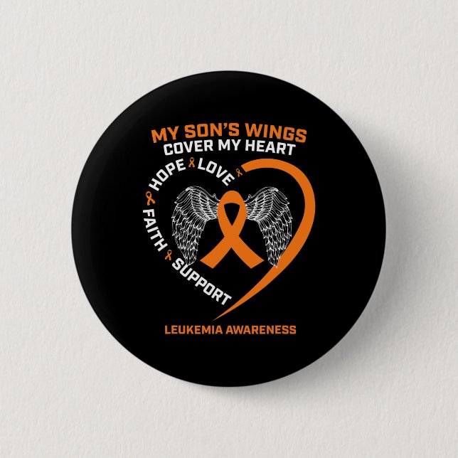 In Remembrance Of My Son Loving Memory Leukaemia A 6 Cm Round Badge (Front)