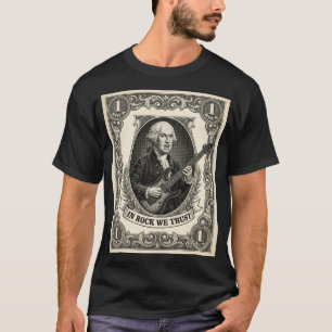 In Rock We Trust 1 Rock Washington Guitar Vintage T-Shirt