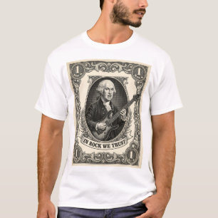 In Rock We Trust 1 Rock Washington Guitar Vintage T-Shirt