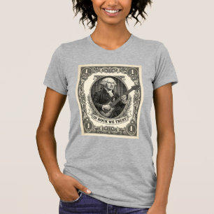 In Rock We Trust 1 Rock Washington Guitar Vintage T-Shirt