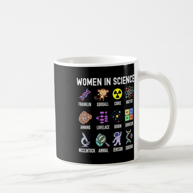 In Science - Feminist Stem Girls Empowerment Kids  Coffee Mug (Right)