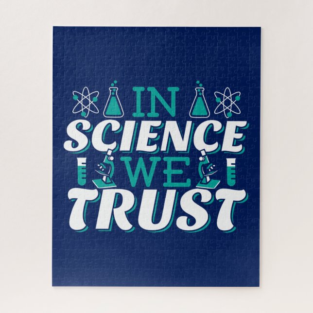In Science We Trust Quote - Teacher Jigsaw Puzzle (Vertical)