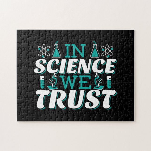 In Science We Trust Quote - Teacher Jigsaw Puzzle (Horizontal)