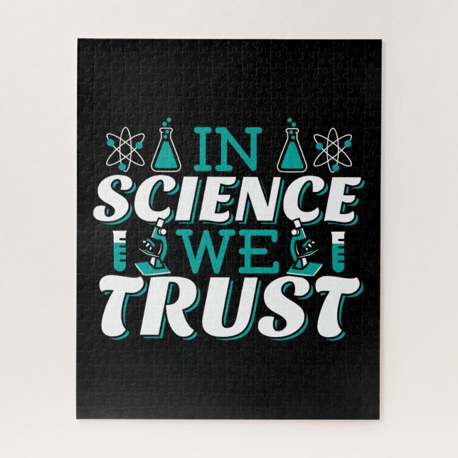 In Science We Trust Quote - Teacher Jigsaw Puzzle (Vertical)