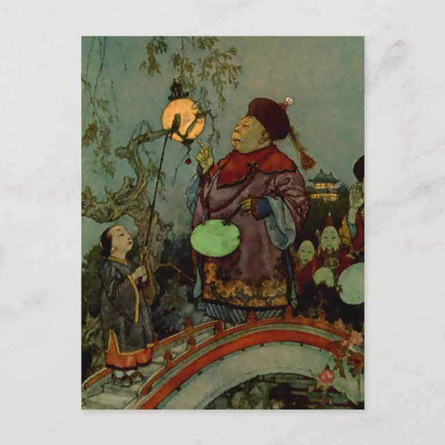 “In Search of a Nightingale” by Edmund Dulac Postcard (Front)