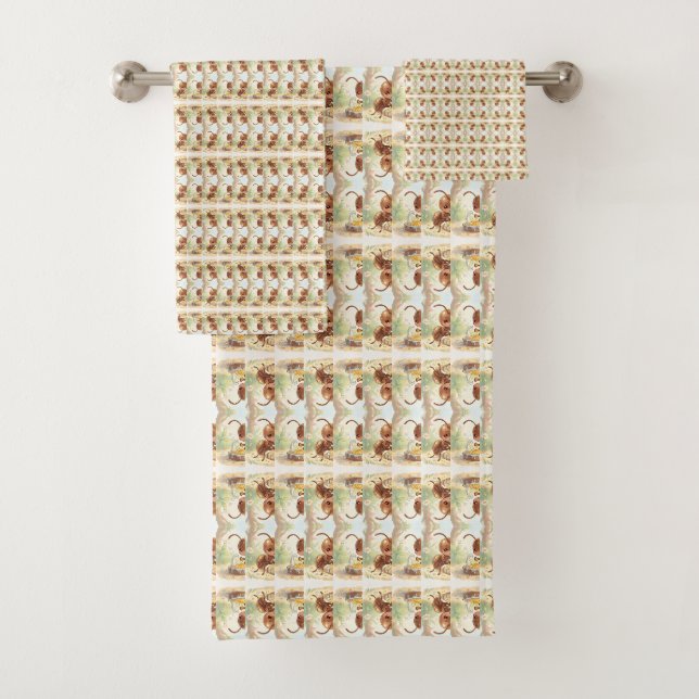 In Search of Blossom Gold.2 Bath Towel Set (Insitu)