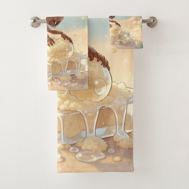 In Search of Blossom Gold.3 Bath Towel Set (Insitu)