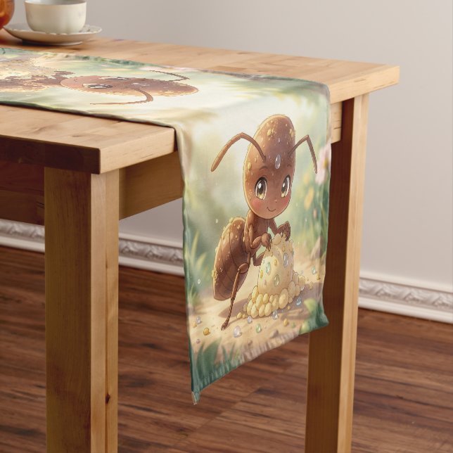 In Search of Blossom Gold Short Table Runner (In Situ)