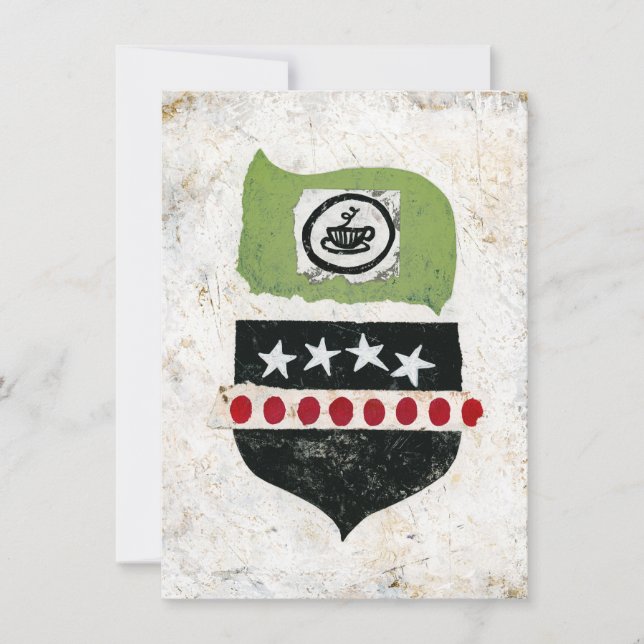 In Search Of Coffee Greeting Card (Front)