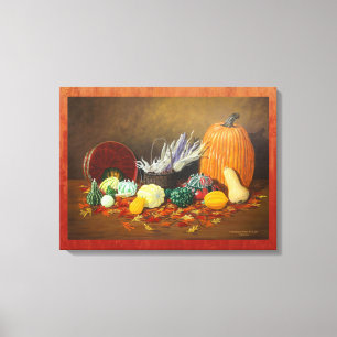 “In Season” Fine Art Still Life Celebrating Fall Canvas Print