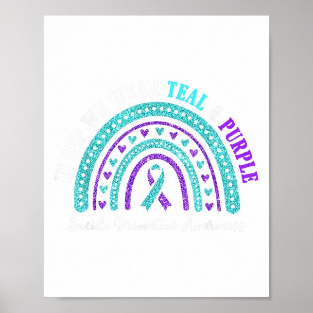 In Sep Wear Teal And Purple Suicide Prevention Awa Poster (Front)