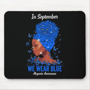 In September We Wear Blue For Alopecia Awareness B Mouse Mat