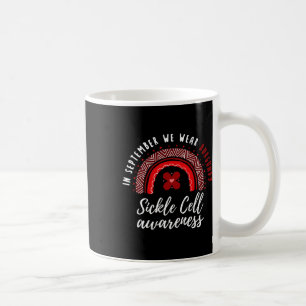In September We Wear Burgundy Ribbon Sickle Cell A Coffee Mug