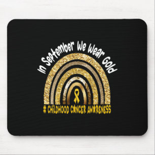 In September We wear Childhood Cancer awareness   Mouse Mat